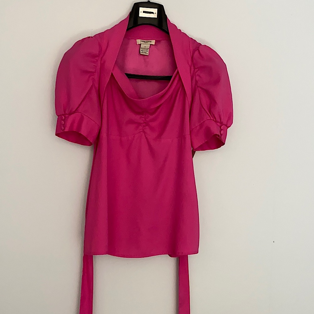 Vintage pink Vertigo from Pair. Puff sleeve S